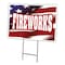Signmission Fireworks Yard Sign & Stake outdoor plastic coroplast window, C-1216 Fireworks C-1216 Fireworks - alternate 1